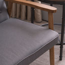 GAOMON Wooden Leisure Chair Retro Modern Comfortable Double Sofa Chair 126 x 75 x 83.5cm