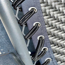 GAOMON Latex Rope Chair Patio Recliners Padded Folding Chair Wide Chaise Lounge Black