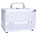 GAOMON Portable Cosmetic Case Train Case Jewelry Box Organizer Silver