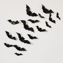 GAOMON 160PCS Halloween Bat Print Wall  Stickers Household Room Decoration