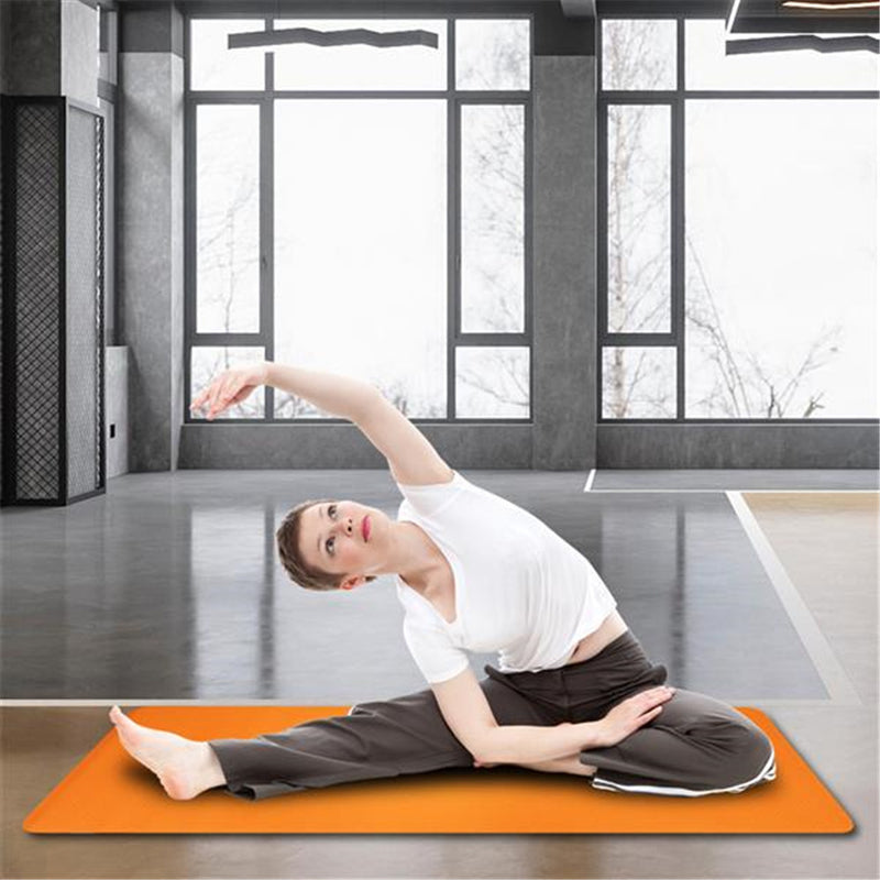 DSSTYLES TPE Yoga Mat 183*61*6cm Non-slip Gym Pad  Orange