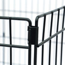 GAOMON 42" Basics Play Area Foldable Metal Pet Wire Fence 8 Pieces with Open Doors Black