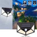 GAOMON 100led Solar Wall Lights Waterproof Motion Sensor Light Black