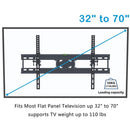 GAOMON TV Wall Mount Full Motion Bracket 32-70 Inches Black