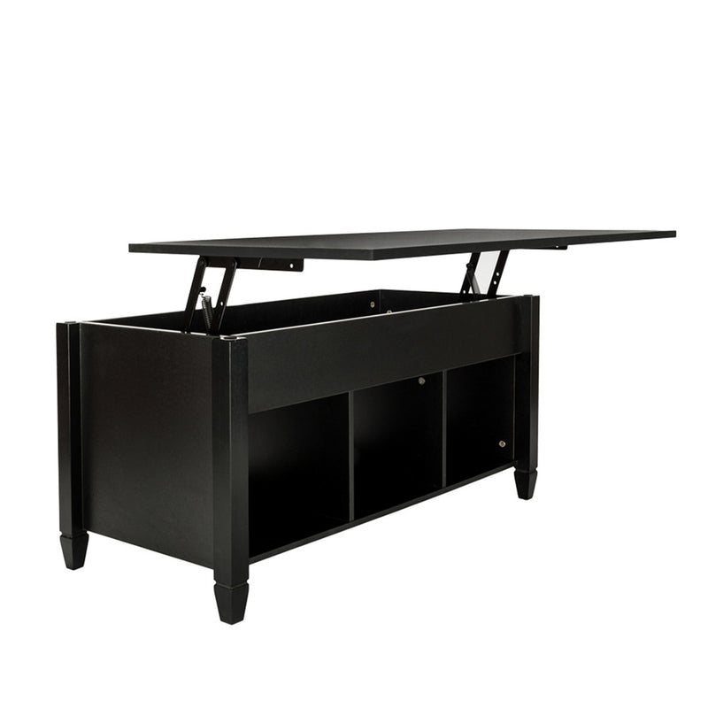 AMYOVE E1 Board Lift-top Coffee Table with Hidden Storage Cabinet Black