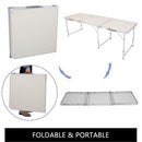 GAOMON Folding Table for Home Picnics Camping Trips Buffets Barbecues White