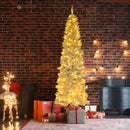 GAOMON 6.5ft Christmas Tree 719 Branches Artificial Christmas Pine Tree with Fiber Optics