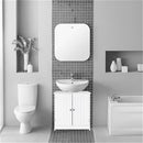 GAOMON 2-Door Storage Organizer Furniture Bathroom Sink Cabinet Bathroom Cabinet White