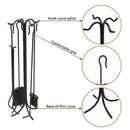 GAOMON Fireplace Stove Tools 5-in-1 Hook Bracket Black