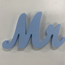 GAOMON 1 Set Wooden Mr And Mrs Letter Ornament Wedding Props Sky Blue