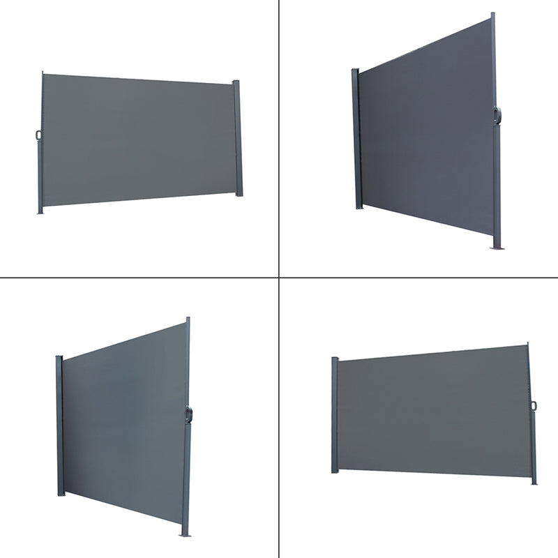 THBOXES 1.6x3m Side Pull Shed Instant Canopy Sunshade Wall Anti Peeping Dark Gray