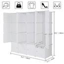 GAOMON 4 Layer 16 Cube Organizer 142*47*142cm Diy Assemble Cabinet White