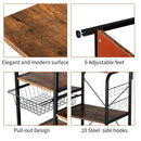 GAOMON 4 Layers Storage Rack Adjustable Microwave Oven Rack Storage Shelves with 10 Hooks