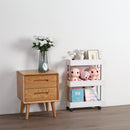 GAOMON 3-layer Storage Cart Ultra Thin Mobile Multi-function Slim White