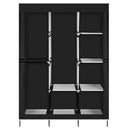 GAOMON Portable Closet Wardrobe Clothes Rack 4-tier 8-rack W/3 Hanger 125*43.18*180cm Black
