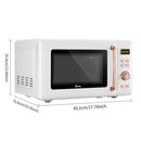 ZOKOP 20L Retro Microwave Oven with Cold Rolled Plate White