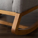 GAOMON Rocking Chair Retro Lounge Chair Relax Chair with Cushion Light Grey