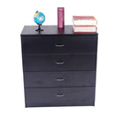 GAOMON 4-Drawer Wooden Dresser Storage Cabinets with Handles Black
