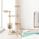 GAOMON Multi-level Cat Tree Condo Cat Climbing Frame for Kittens Cats Pets Beige
