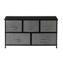 GAOMON 2-layer Dresser 5-Drawer Storage Rack Household Organizer Furniture Dark Grey