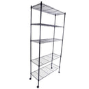 GAOMON 165*90*35 Shelving Rack Storage Rack 5-Layer Metal Rack Black