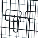 GAOMON 42" Basics Play Area Foldable Metal Pet Wire Fence 8 Pieces with Open Doors Black