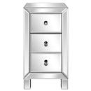 GAOMON Modern Mirrored Night Stands with 3 Drawers Bedside Table End Table