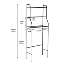 GAOMON 3-tier Bathroom Storage Rack for Towels Toiletries Toilet Organizer Black