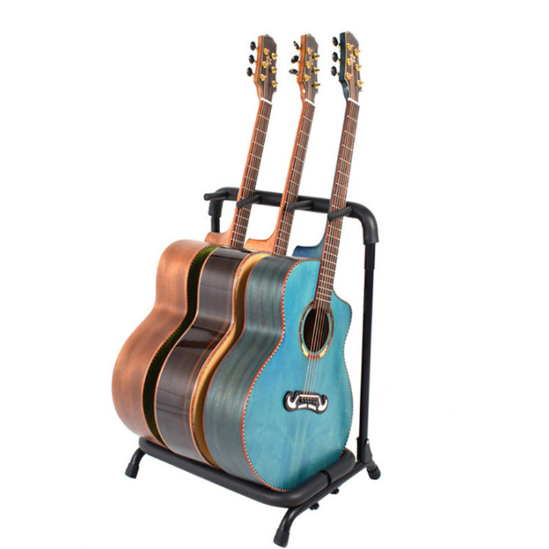 YIWA Multiple Guitar Stand 3 Holders Circular Tube Rack for Electric Guitar Bass Acoustic Guitars