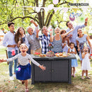 GAOMON 44 Inch Propane Fire Pit Table 50000BTU Rectangle Table with Double-Sided Cover