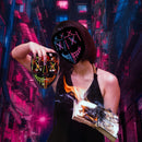 GAOMON Halloween 2 Pack Led Masks Scary Mask