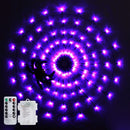 GAOMON Halloween Purple Spider Web Lights Waterproof