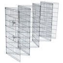 GAOMON 48" Basics Play Area Foldable Metal Pet Wire Fence 8 Pieces with Open Doors Black
