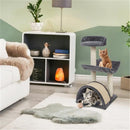 GAOMON Cat Condo Set 28-inch Tree Tower Scratching Post Step Ladder Grey