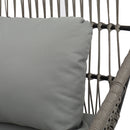 GAOMON 3 Pcs/set Patio Table Chair Set Outdoor Single Chair + Coffee Table Grey