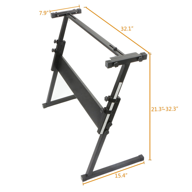 AMYOVE Z-Shaped Adjustable Electric Piano Rack Stand Portable Foldable Music Holder