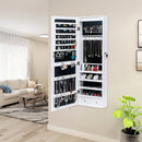 GAOMON Wooden Jewelry Storage Mirror Cabinet Wall-Mounted Organizer - White