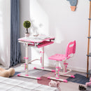 GAOMON Kids Student Desks Chairs Set Liftable Table Set Without Front Baffle Reading Stand Lamp