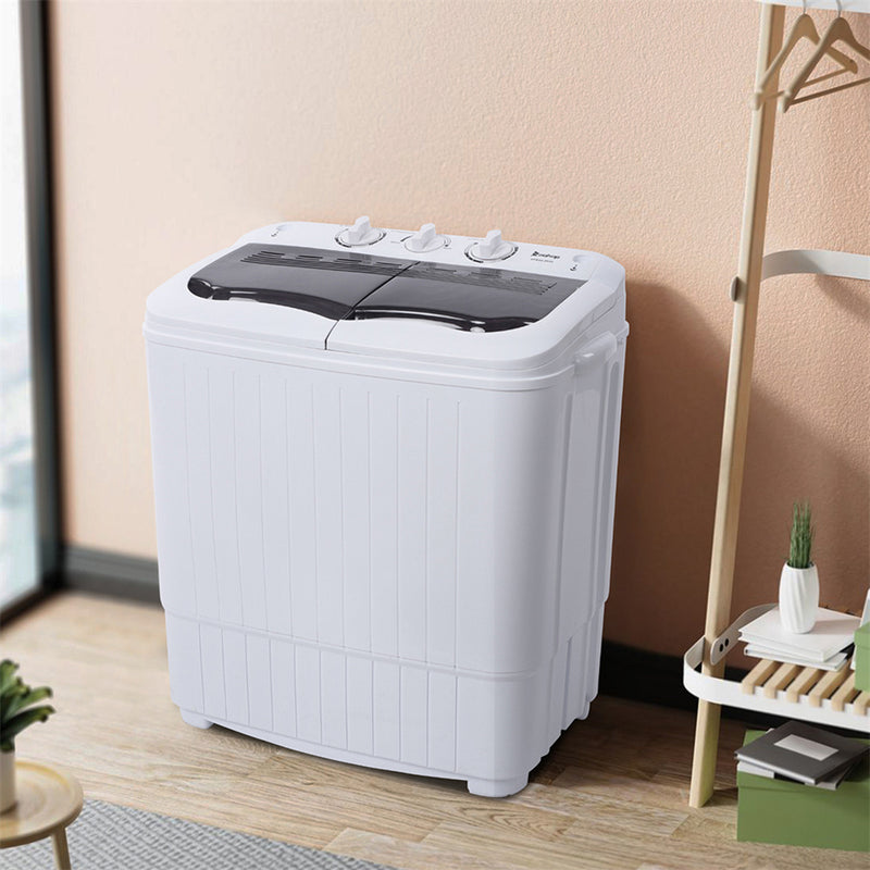 ZOKOP 14.3lbs Washing Machine Semi-automatic Twin Tub Laundry Washer