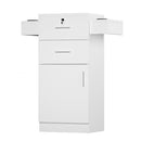GAOMON Salon Locker Cabinet Storage Cart Hair Dryer Rack Drawer White