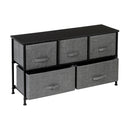 GAOMON 2-layer Dresser 5-Drawer Storage Rack Household Organizer Furniture Dark Grey