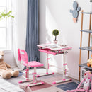 GAOMON Kids Student Desks Chairs Set Liftable Table Set Without Front Baffle Reading Stand Lamp