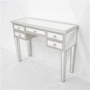 GAOMON Mirrored Desk Vanity Table With 5 Drawers For Home Bedroom Storage
