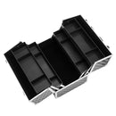 GAOMON Double-open Cosmetic Storage Box Travel Beauty Cosmetic Case Silver
