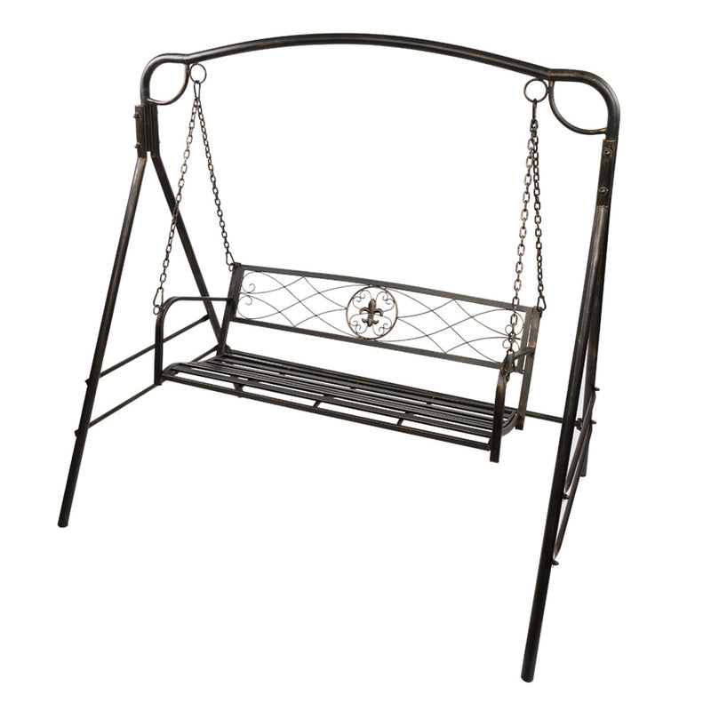 ALICIAN Flat Iron Tube Double Swing Chair with Back Thin Line