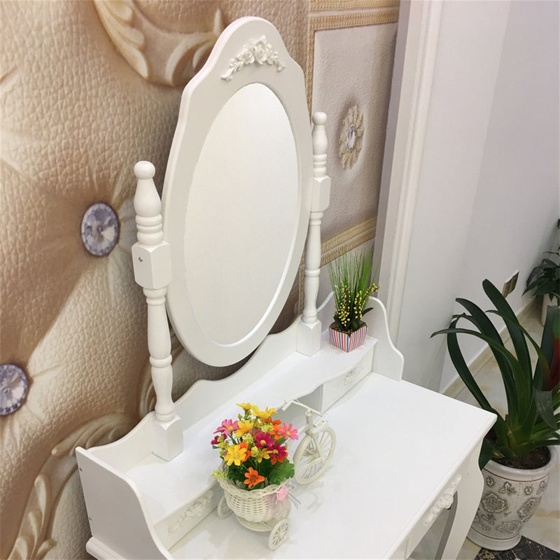 AMYOVE Mirror Dresser Mdf Modern Concise 4-Drawer Removable Mirror Dresser