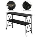 GAOMON 2 Tier Console Table Household Desk Furniture Black