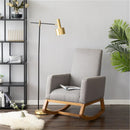 GAOMON Rocking Chair Retro Lounge Chair Relax Chair with Cushion Light Grey