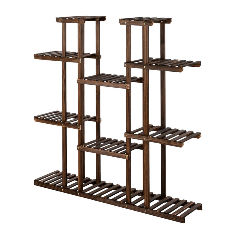 ALICIAN 6-tier 11-base Multi-functional Wood Plant Stand Plant Organizing Rack