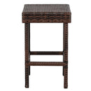 GAOMON 4pcs Rattan Stool Iron Frame Multi-functional Retro Bar Chair 38x38x61cm Brown